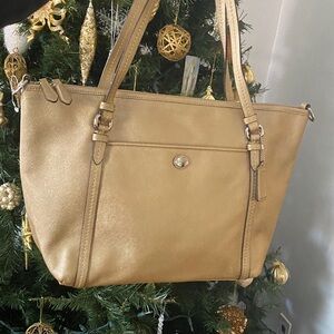 Gold Coach Tote Bag (Christmas Tree Not Included)
